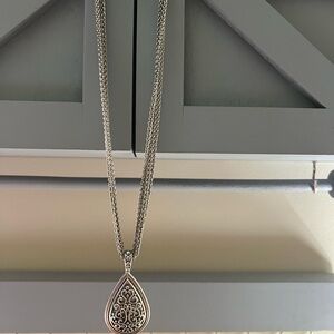 Lia Sophia Silver Teardrop Necklace